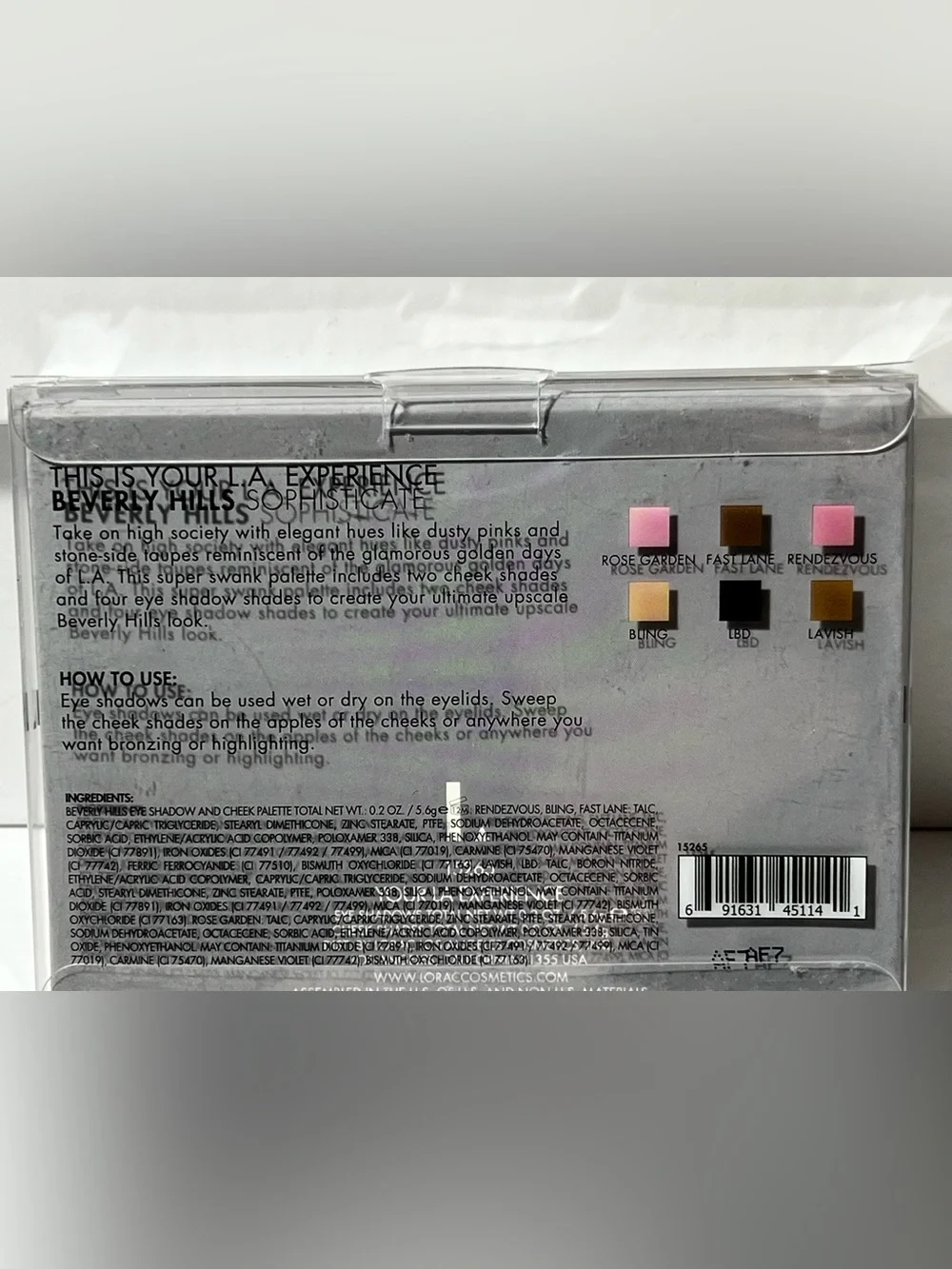 LORAC Beverly Hills Sophisticate Eye & Cheek Palette New Unused